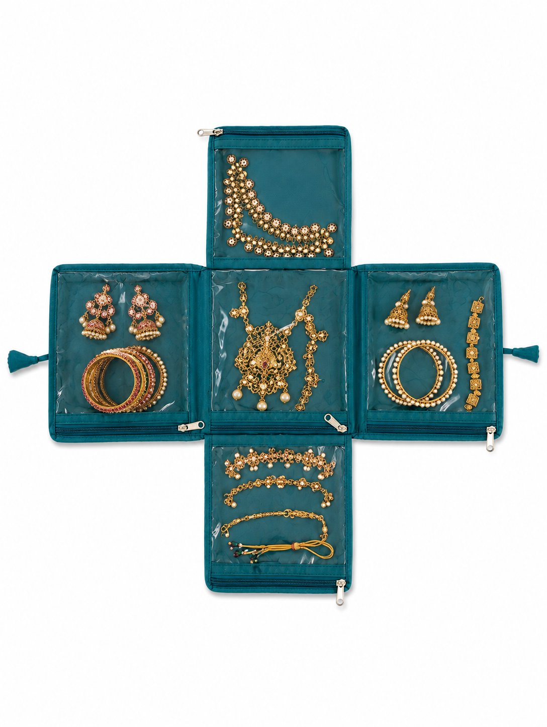 Floral Sunrise 4 Fold Jewellery Organiser