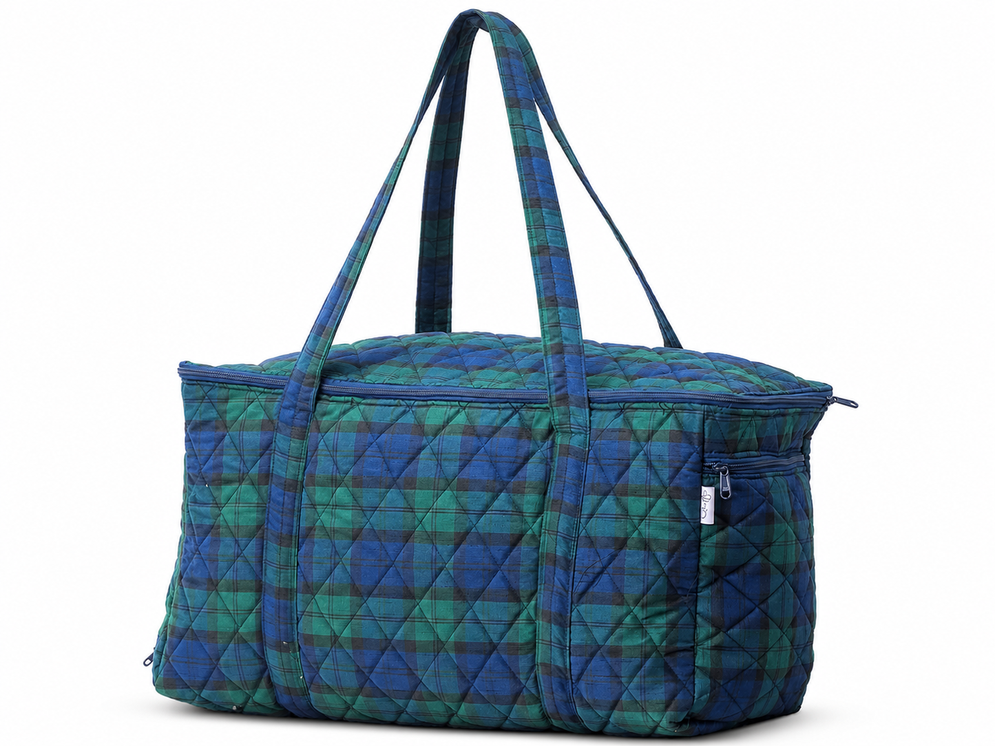Green Madras Checks Travel bags