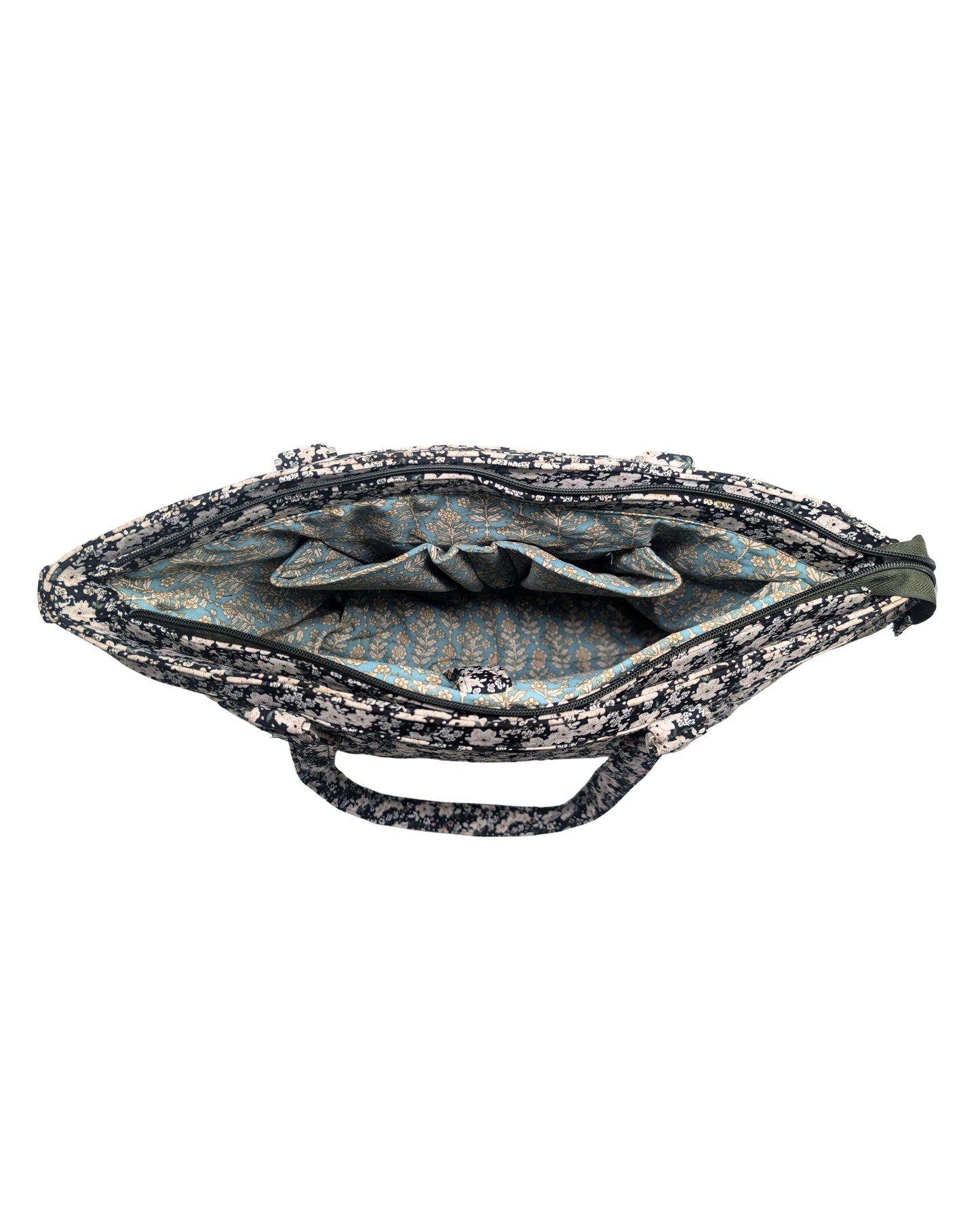 Floral Quilted Office Tote