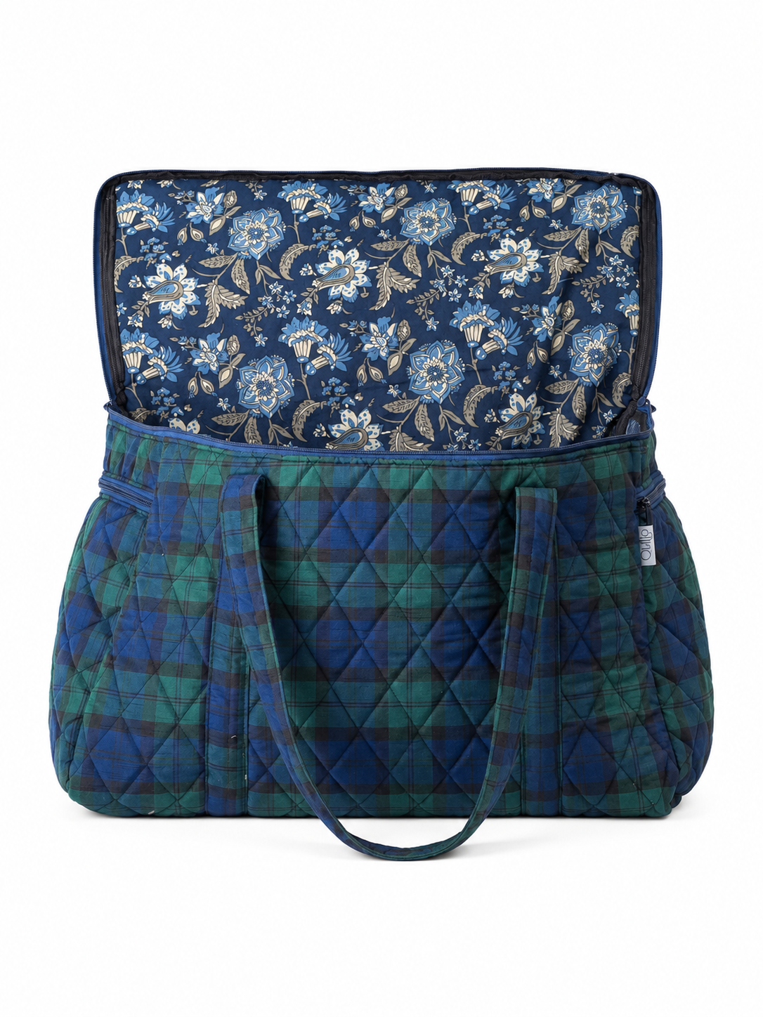 Green Madras Checks Travel bags