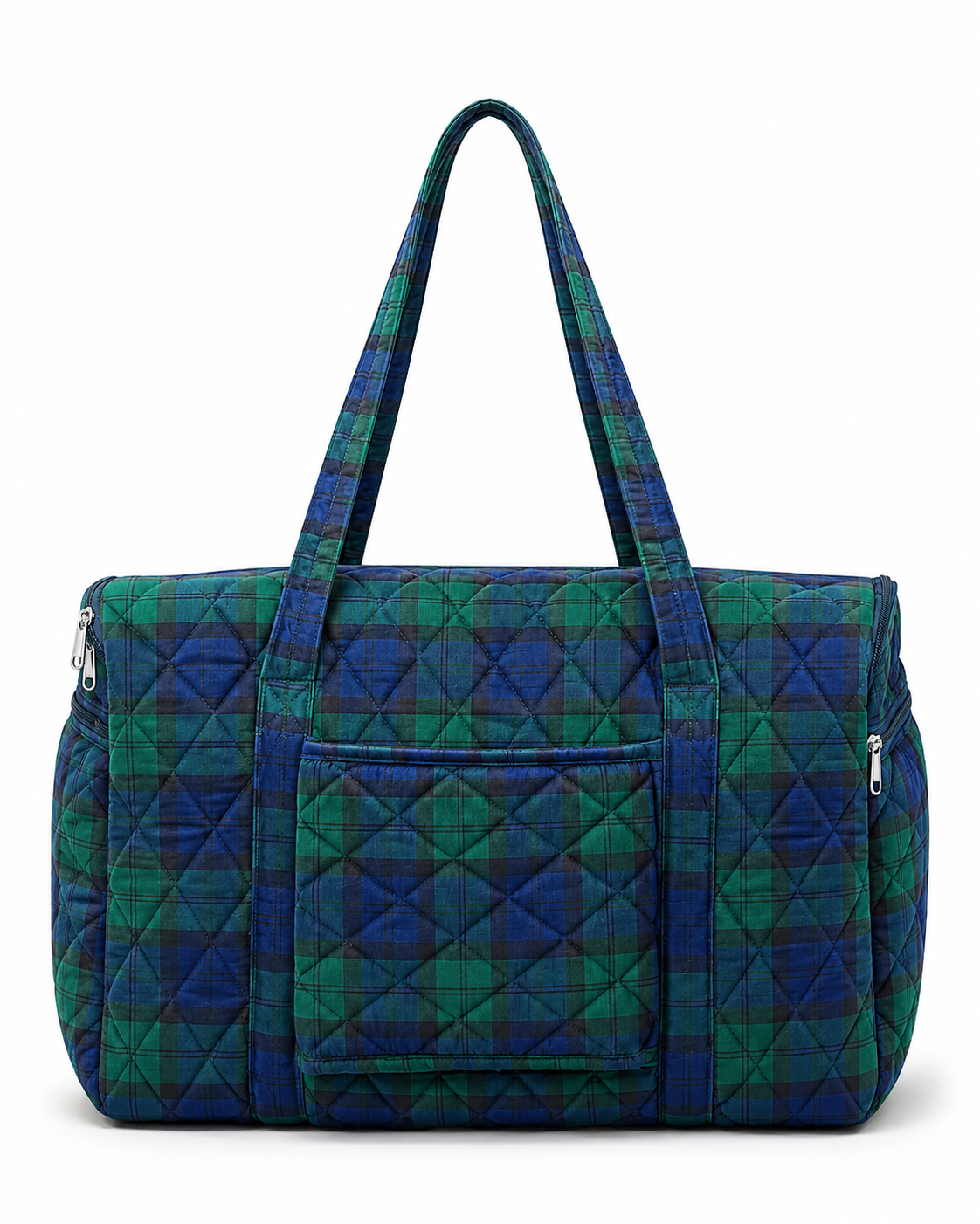 Green Madras Checks Travel bags