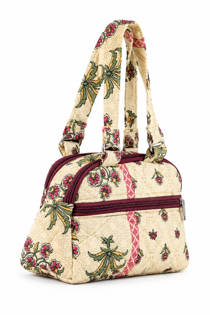 White Floral Wrist bag