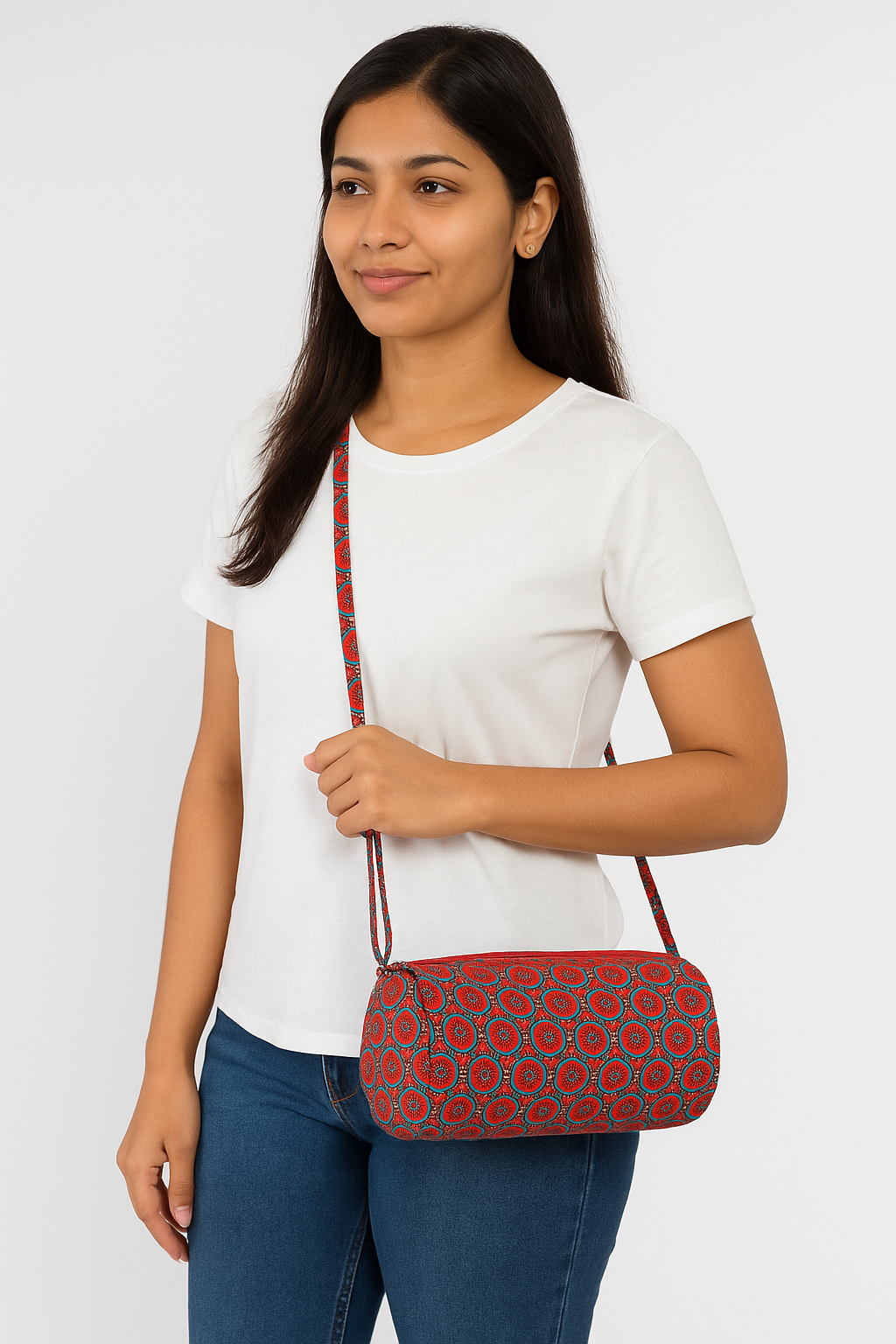 Crimson Lotus Duffle Sling