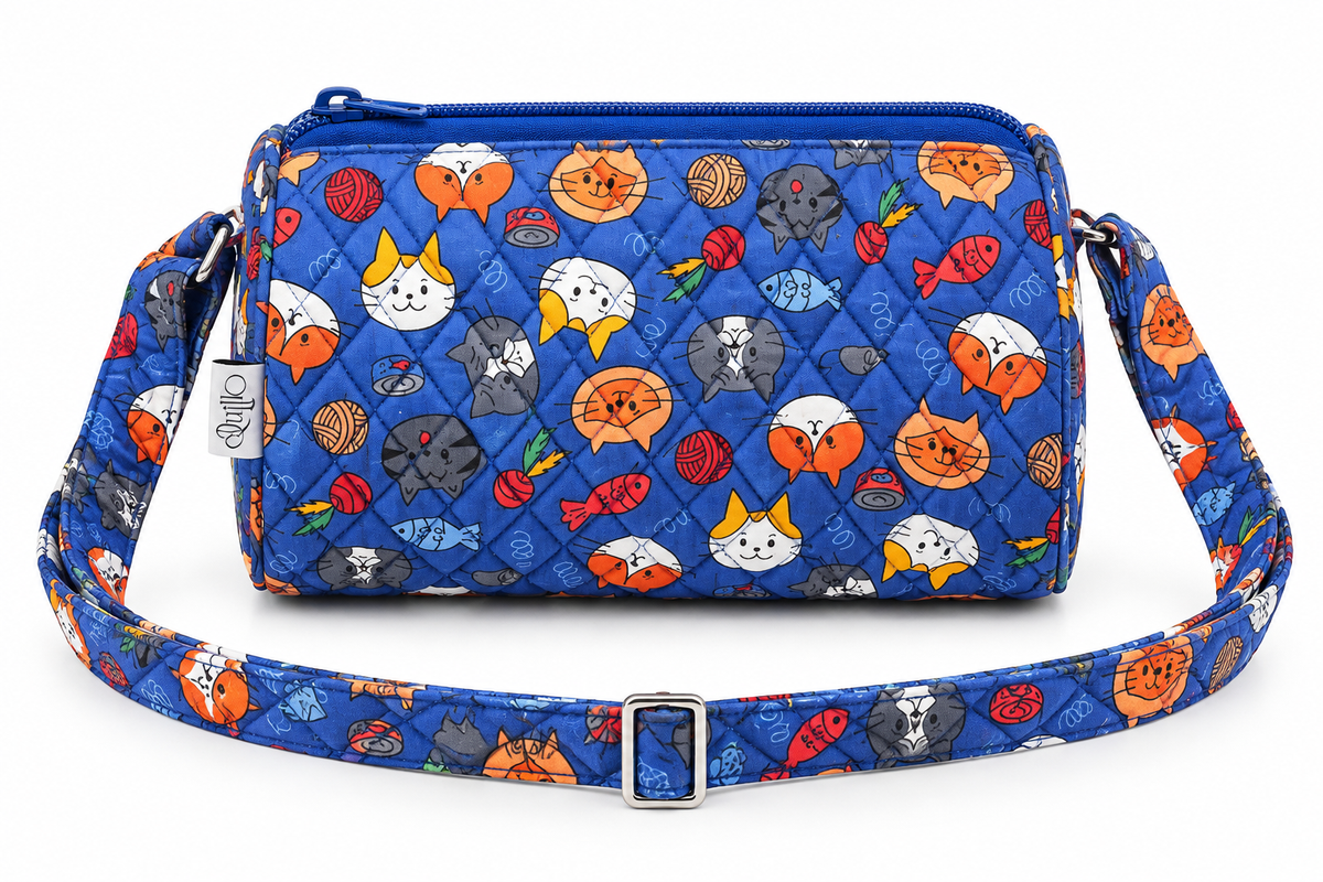 Cat and Fish Duffle Sling